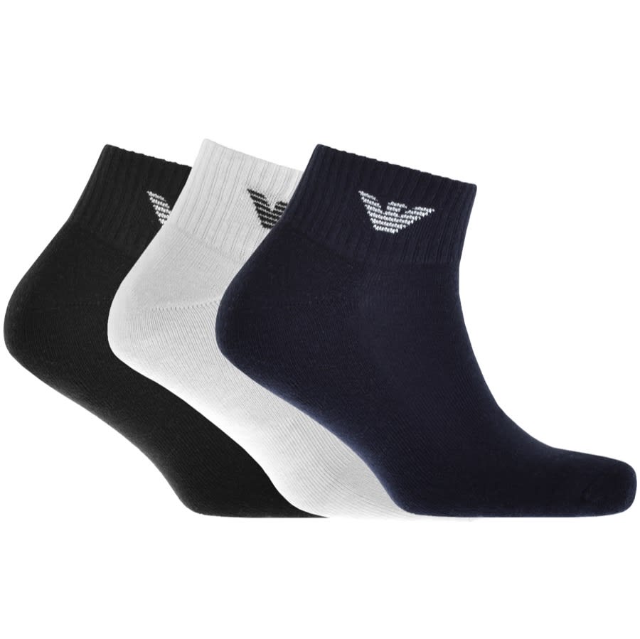 Alternative Image for ProductEmporio Armani 3 Pack Trainer Socks1